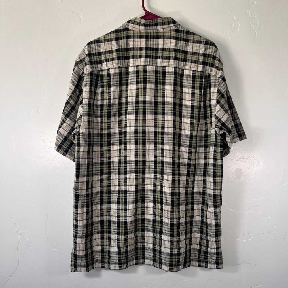 Tommy Bahama Button Up Shirt Mens Medium Green Plaid 100% Silk Original Fit - Picture 3 of 9